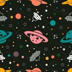 Seamless colourful space pattern background