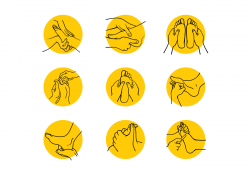 Set of Hand Drawn Reflexology