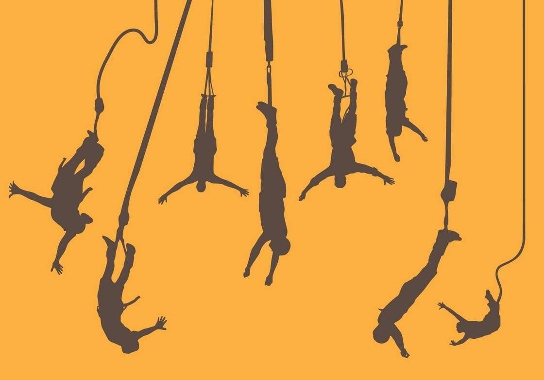 Bungee Jumper Silhouettes