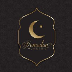 Gold and black Ramadan background