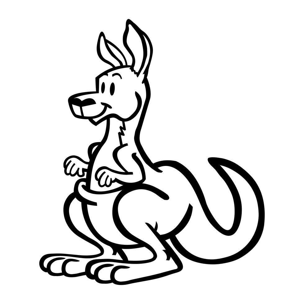 Kangaroo cartoon animal illustration