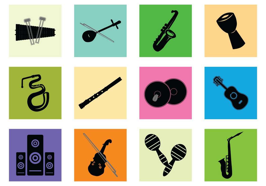 Silhouette Of Music Instrument