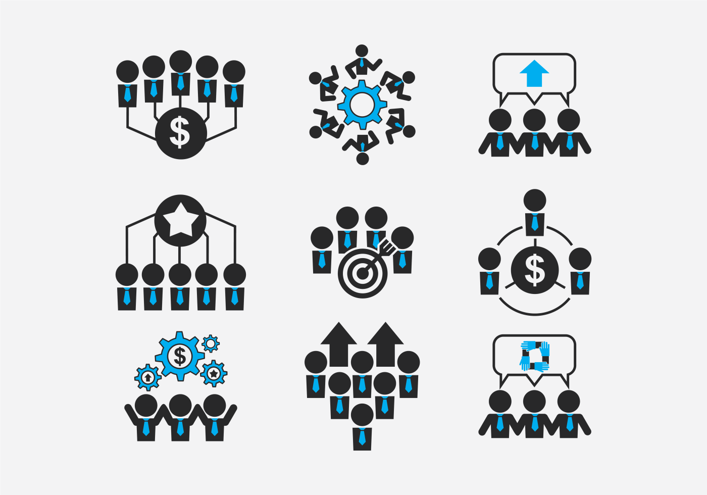 Working Together Icons