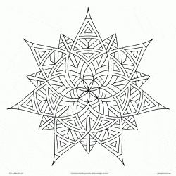 geometric flower coloring pages