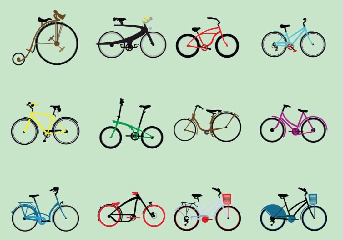 Set Of Various Kinds Of Bicycle