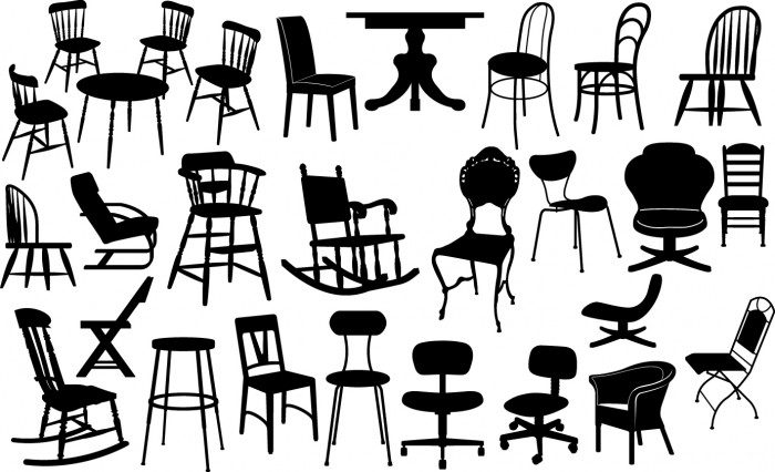 Chair silhouettes Vector