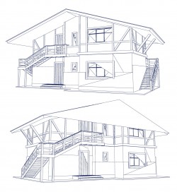 Construction line drawing Vector