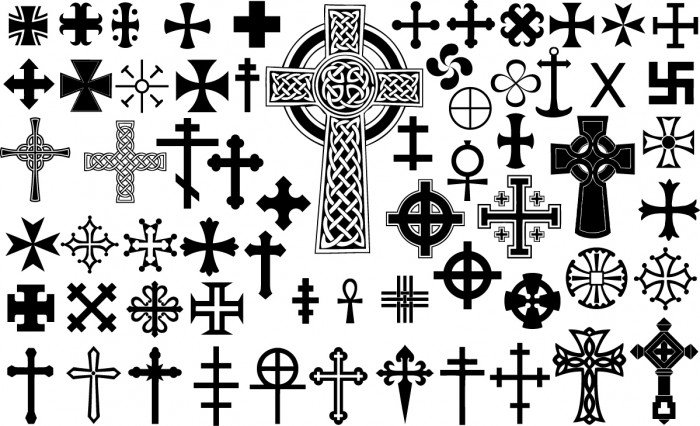 Cross silhouettes Vector