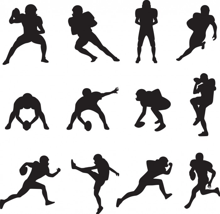 Football player silhouette Vector