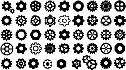 Gears silhouettes Vector