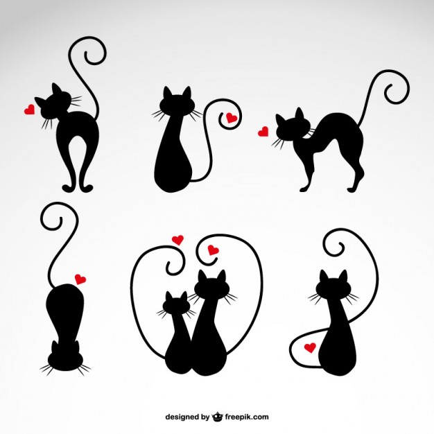 In love cats vector illustrations   Vector | Free Download