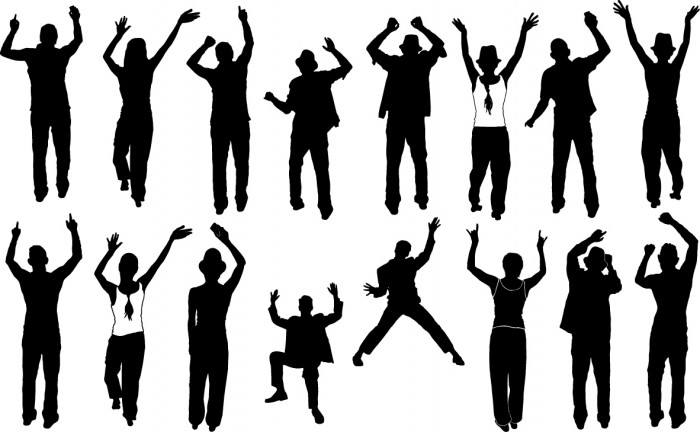Party people silhouette Vector