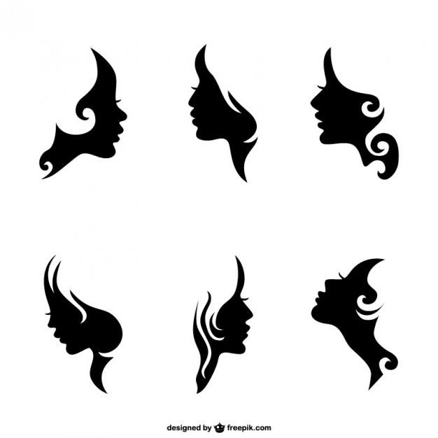 Woman face silhouettes  Vector | Free Download