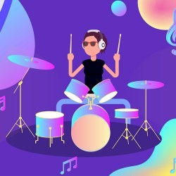 Music festival material vector