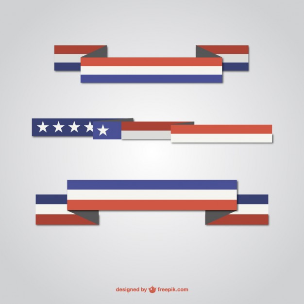 American flags free banners