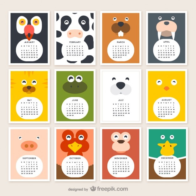Animal calendar 2015