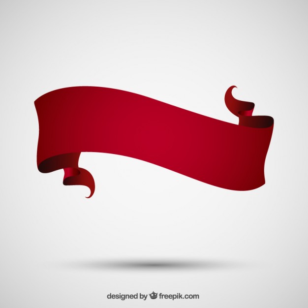 Banner made of red ribbon  Vector | Free Download