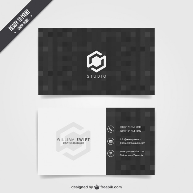 Black business card  Vector | Free Download