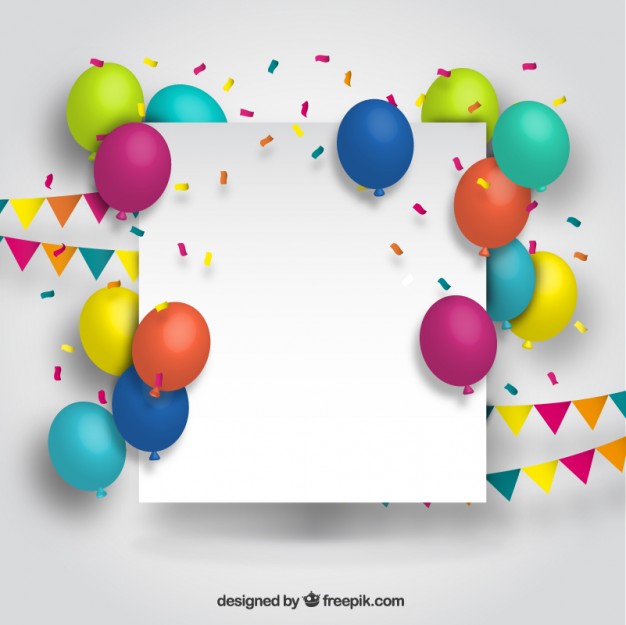 Blank banner with colorful balloons  Vector | Free Download