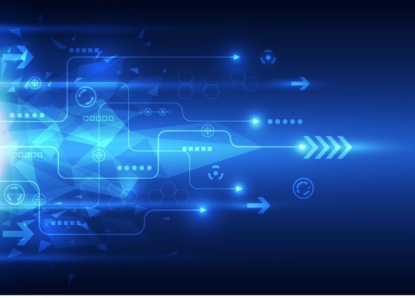 Blue tech futuristic background vector 04