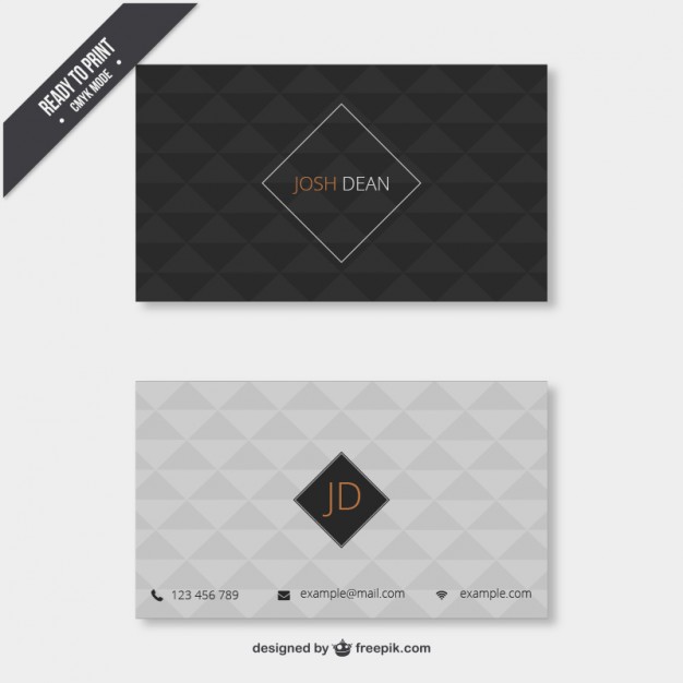 Business card with geometrical pattern  Vector | Free Download
