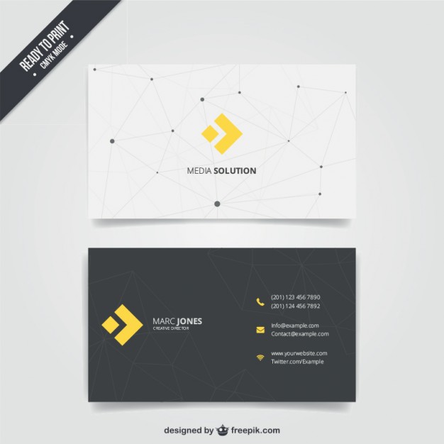 Business card with modern design  Vector | Free Download