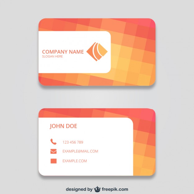 Business card with squares  Vector | Free Download