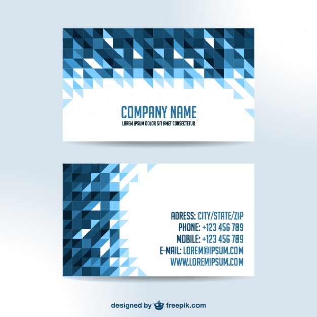 Business cards triangle design   Vector | Free Download