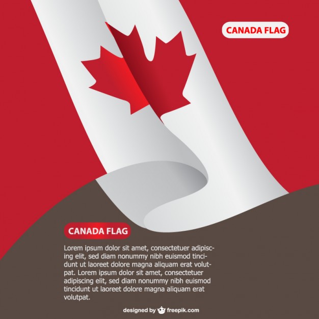 Canada flag background template