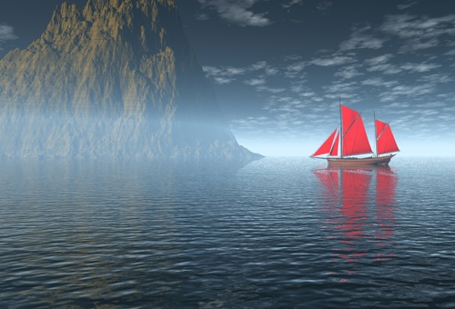 Charming Sea landscape design vector 01
