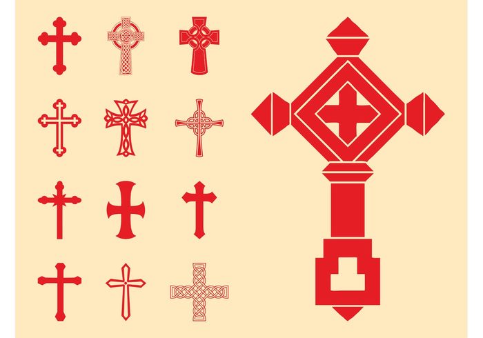Christian Crosses Set