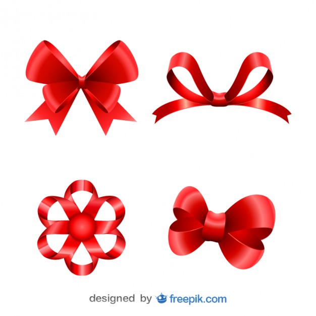 Christmas Crafty Red Ribbons Set