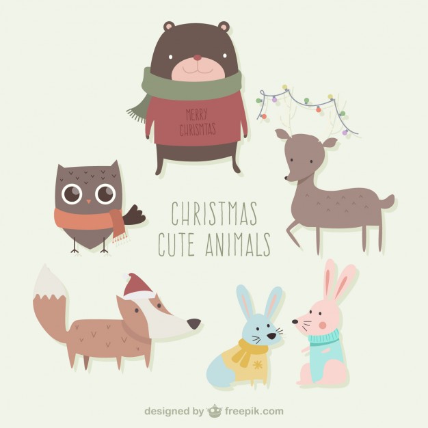 Christmas cute animals