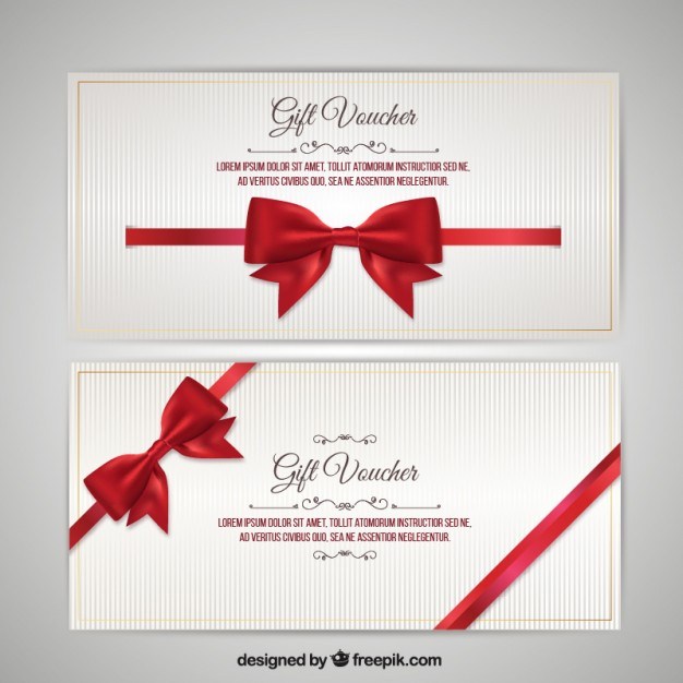 Christmas Voucher with Bow Pack