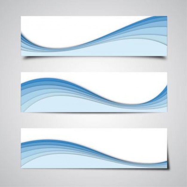 Clean banners background with blue stripes  Vector | Free Download