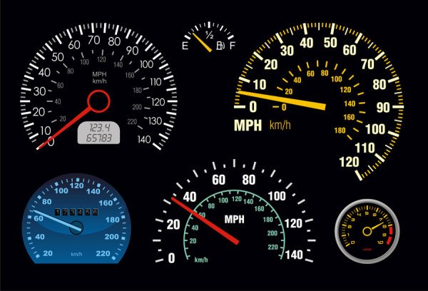 Color Speedometer vector