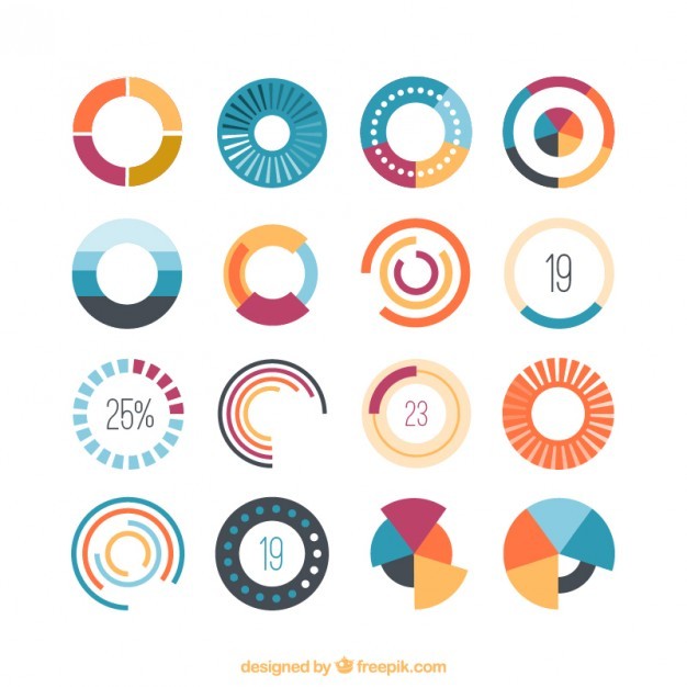 Colored loading icons  Vector | Free Download