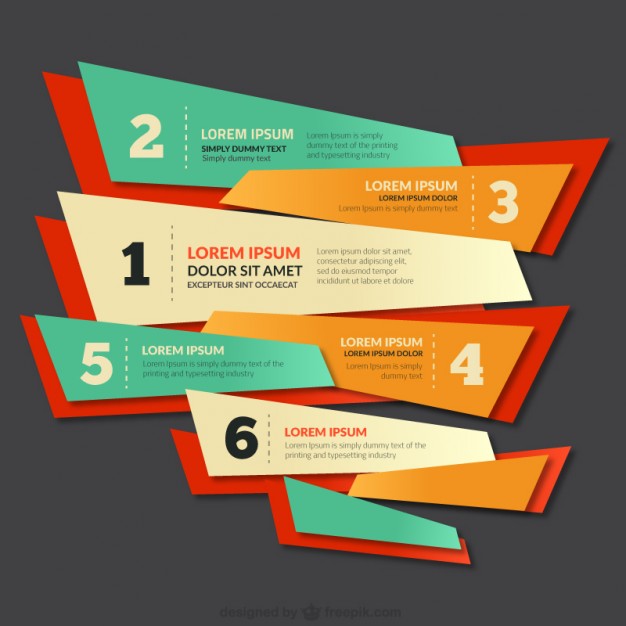 Colorful banner with numbers  Vector | Free Download