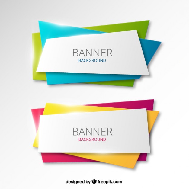 Colorful banners background  Vector | Free Download
