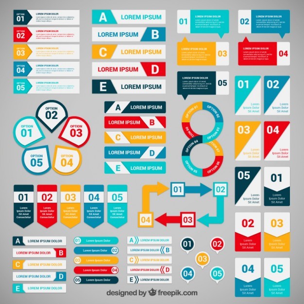 Colorful  banners for infographic  Vector | Free Download