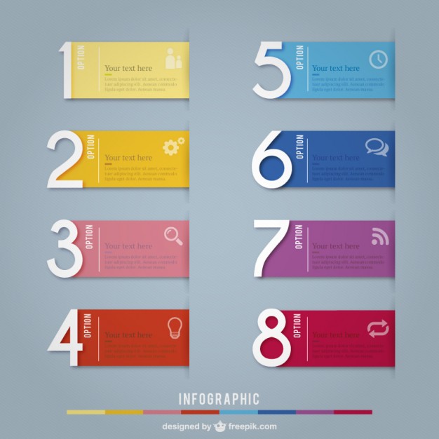 Colorful banners infographic  Vector | Free Download