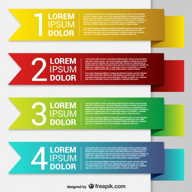 Colorful origami banner templates  Vector | Free Download
