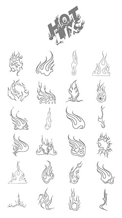 Cool fire series of vector material