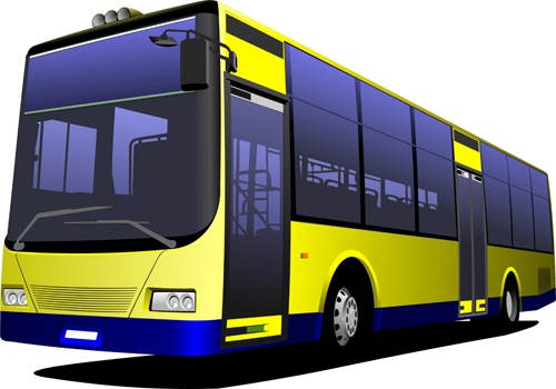 Creative Bus design vector material 02