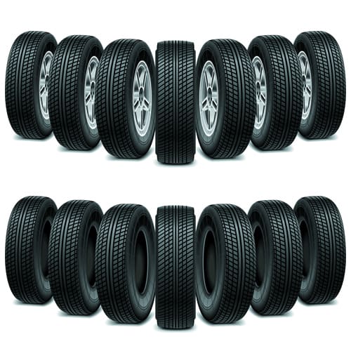 Creative car tires vector design 04