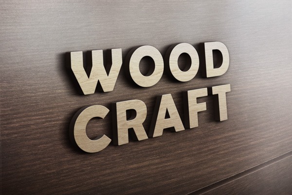 3D Wooden Logo MockUp | GraphicBurger