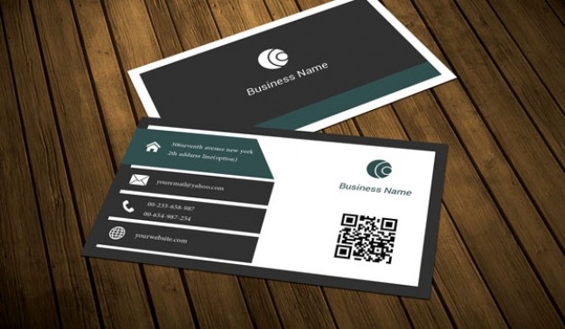 Dark slate business card template  PSD file | Free Download