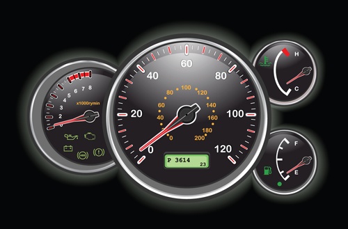 Different Car dashboard design vector 02