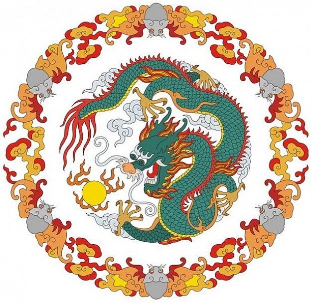 Dragon circles design