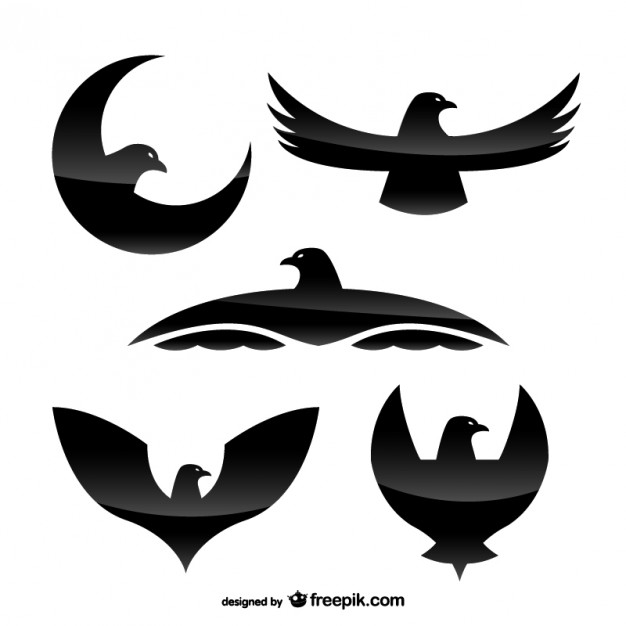 Eagle logo templates with crystal texture